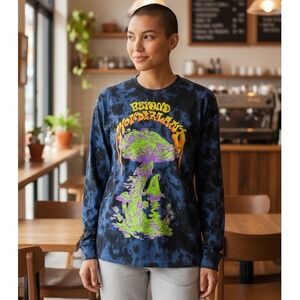 Insomniac Beyond Wonderland Tie Dye Long Sleeve T Shirt Graphic Print Cotton L